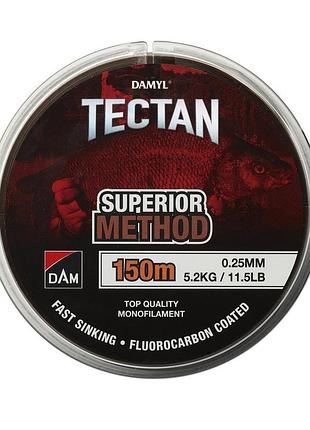 Леска dam damyl tectan superior fcc method 150м 0.14мм 1.8кг тонущая с флюорокарбоновым покрытием