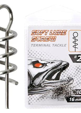 Штопор для силикона select soft lure screw #1/0 33 mm (5 шт/уп.)
