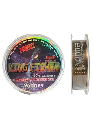 01211 леска king fisher 0,35мм мультиколор (100м)
