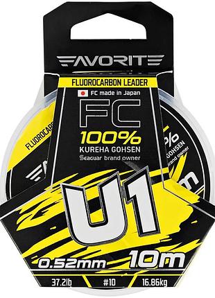 Флюорокарбон favorite u1 fc 10m #10/0.52mm 37.2lb/16.86kg