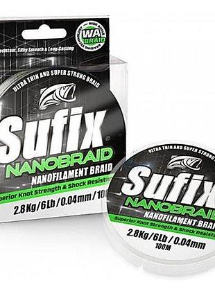 Шнур sufix nano braid 100м. 7lb 0.06мм. 3.3кг. aqua camo (камуфляж)