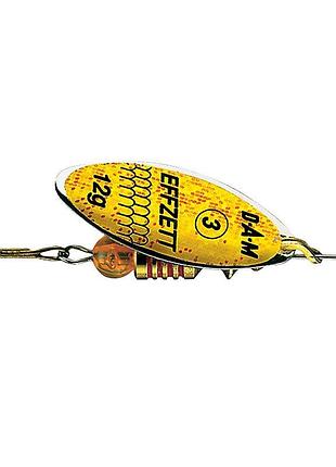 Блешня-вертушка dam effzett predator 3гр (yellow / glitter)