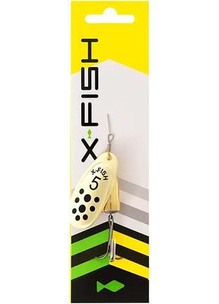 Блешня x-fish wolf no5 12,5g gold