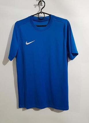 Nike dri-fit синяя мужская спортивная футболка