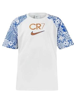 Белая футболка nike cr7 y nk dry top ss ho22 на мальчика 9-11 лет