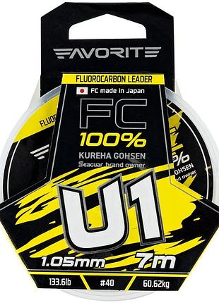 Флюорокарбон favorite u1 fc 7m #40/1.05mm 133.6lb/60.62kg