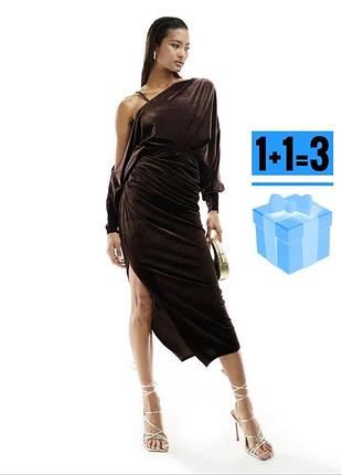 🥰 асиметрична велюрова сукня міді asos