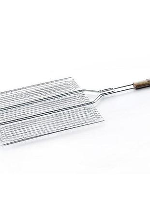 Двойная хромированная решетка гриль grill me bq-030