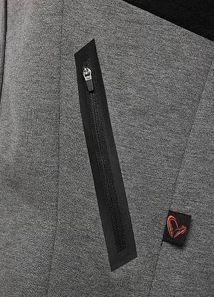 Реглан savage gear tec-foam zip hoodie xl dark grey melange