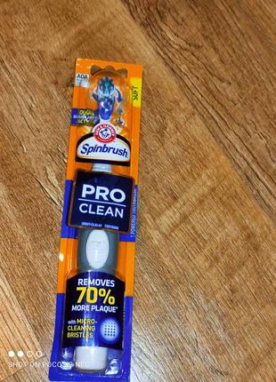 Електрична зубна щітка arm & hammer spin brush clean pro dual action чоловіча жіноча2 фото