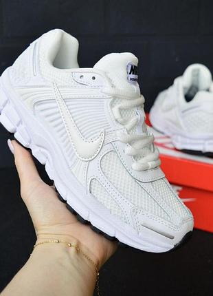 Женские кроссовки nike zoom vomero 5 белые сетка найк зум вомеро 5 на весну, лето, осень стильные кроссовки для повседневной носки 38(24см)