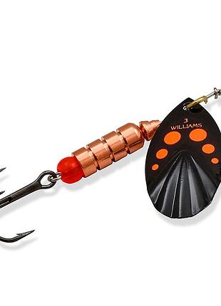 Блесна williams vortex garni uv 5.67gr #black orange dots on silver