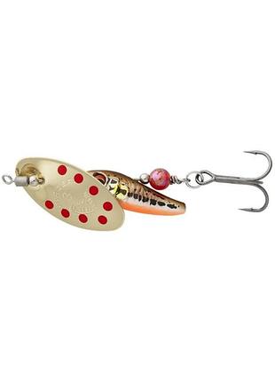Блешня savage gear sticklebait spinner #3 9.1g minnow gold red