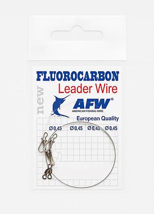 Поводки "afw" fluorocarbon; 20см, 9кг, 2pcs