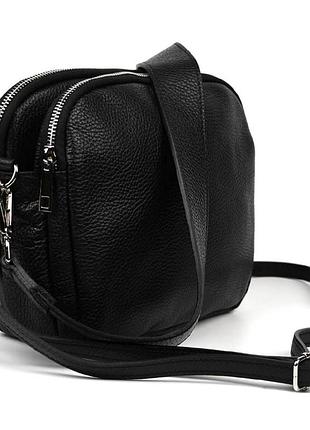 Кожаная женская сумка virginia conti italy - vc02807black nai