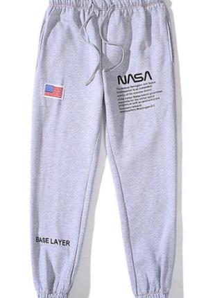 Штаны nasa x heron preston grey брюки спортивные