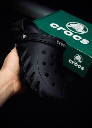 Crocs off grid clog super black кроксы мужские черные 44