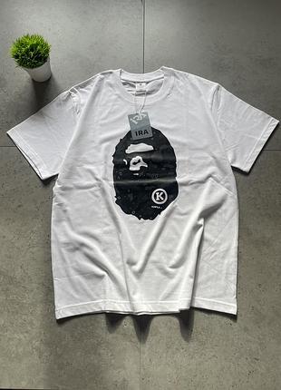 Футболка чоловіча/жіноча  bape біла