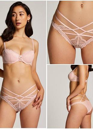 Трусики женские бразильяны розовые от hunkemoller.