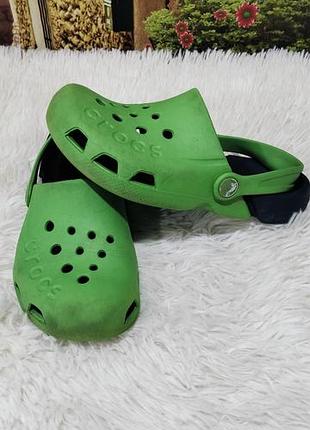 Продам оригинальные сабо crocs - ярко-зеленые (салатовые) с синим 31 г.