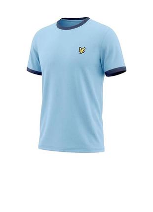 Голубая футболка lyle &amp; scott на мальчика 8-9 лет