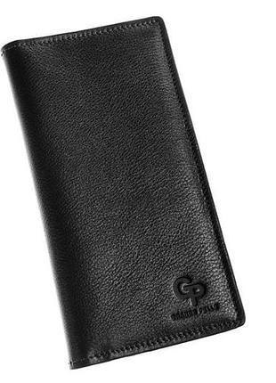 Портмоне мужское длинное визитница, черный grande pelle 522610 nai