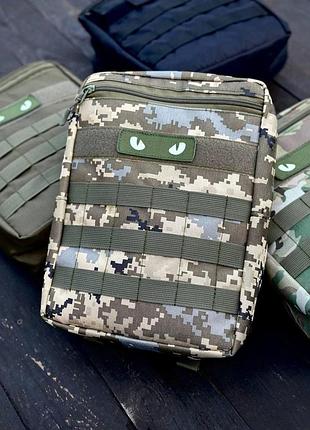 Тактичний рюкзак на плитоноску на системі molle піксель