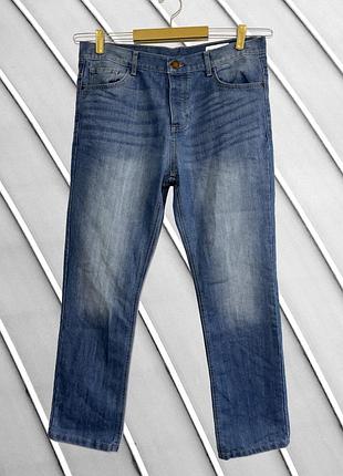 Мужские голубые джинсы denim co w36 l30 xl 2xl оригинал прямые джинсы деним ко regular straight плотные качественные светлые станы идеал 52 54 размер