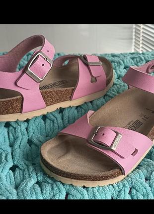Биркенштоки ортопедические босоножки сандалии детские розовые birkenstock rio kids 31