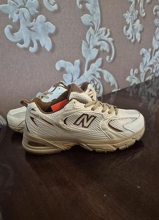 Кросівки жіночі new balance 530 white beige brown