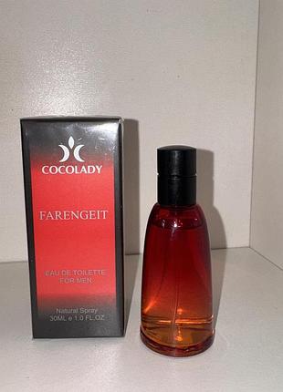 Парфюм cocolady farengeit (похож на christian dior fahrenheit / кристиан диор фаренгейт) 30 мл