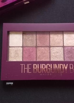 Палетка теней maybelline new york the burgundy bar palette