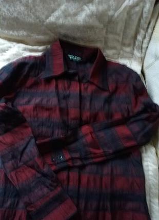 Бордовая черная  блузка рубашка  размер l/48.