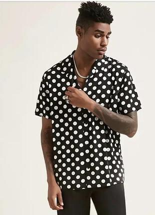 Рубашка из хлопка в горошек asos р.m-l состояние новой