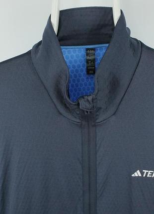 Флисовая кофта куртка adidas terrex multi light fleece full-zip light blue jg6361 2