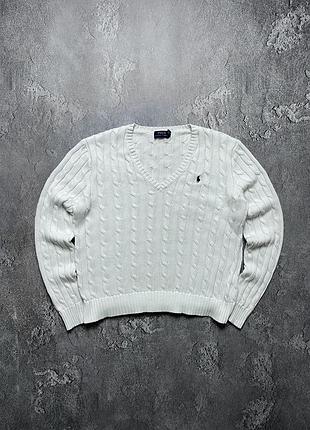 Vintage винтажный свитер polo ralph lauren поло ральф лаурен big pony old money олд мани size m размер м