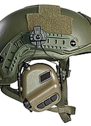 Тактический шлем каска fast с наушниками earmor m32h баллистический
