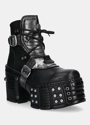 Urbanshop com ua шкіряні черевики new rock itali negro box plane колір чорний каблук блок m-tm004-c3 розміри запитуйте