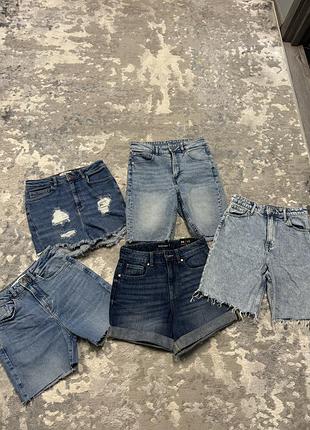 Жіночі джинсові шорти шорты h&m