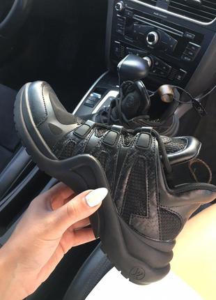 Чёрные шикарные кроссовки сникерсы sn full black2 фото