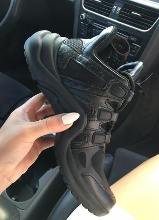 Чёрные шикарные кроссовки сникерсы sn full black3 фото