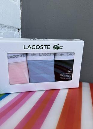 Труси жіночі lacoste бріфи, 3 шт, s