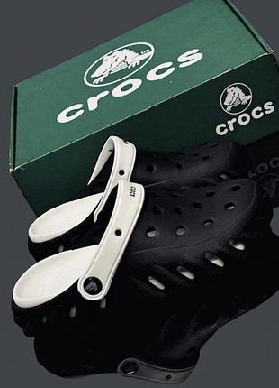 Crocs echo clog black-white крокс чоловічі чорно-білі 36, 39