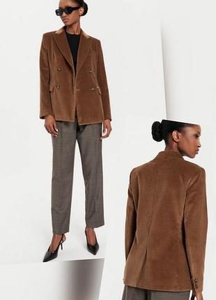 Двубортный вельветовый блайзер пиджак weekend max mara