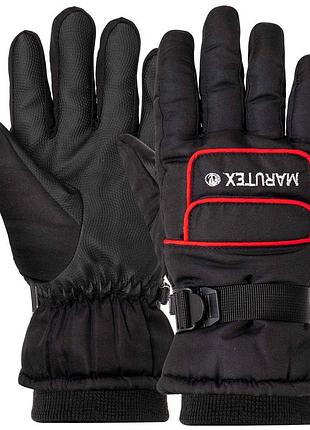 Рукавиці для лиж і сноуборду чоловічі marutex m-xl кольори в асортименті чорно-червоний, xl