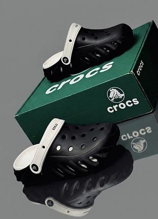 Crocs echo clog black-white крокс женские черно-белые 39, 42