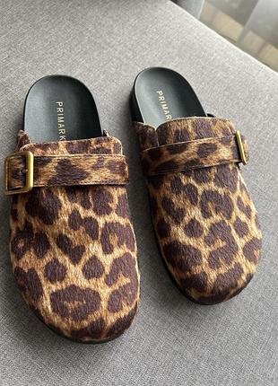 🐆 пухнасті сабо primark клоги леопард