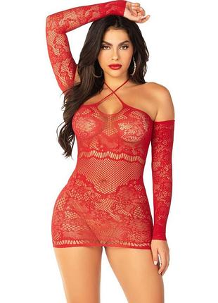 Платье leg avenue seamless off the shoulder ini dress красный one size ( sx1736 )
