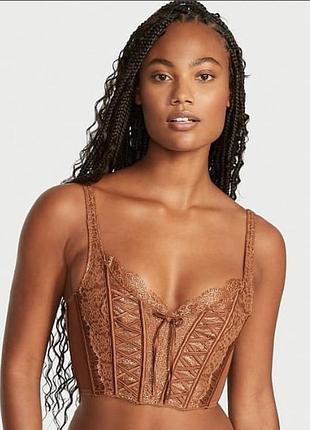 Корсет - бюстгальтер victoria’s secret бюстье без подкладки со шнуровкой