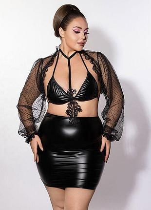 Платье jsy p61159 черный plus size (sx1877)